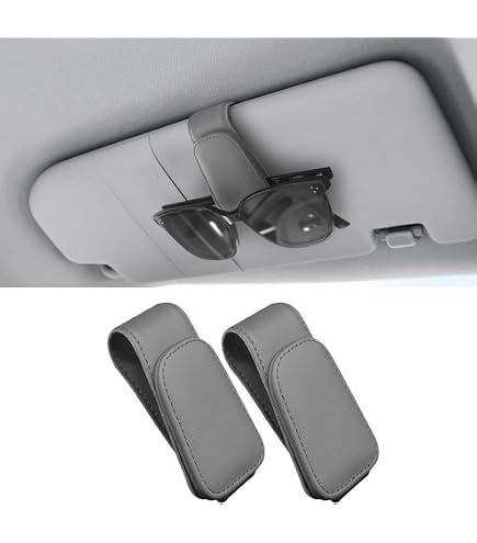 Porta Occhiali Auto Clip Per Occhiali Da Sole In Pelle Per