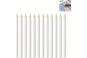 Musiook Chalk Pencil, Tailors Chalk Pencil, Clothing Chalks, Chalks for Marking Fabric, 12Pcs Water Soluble Sewing Pen for Sewing Quilting Dressmaking