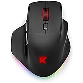 B&uuml;y&uuml;k Eller I&ccedil;in Redragon B&uuml;y&uuml;k Kablosuz Oyun Faresi, Tri-Modlar K Şarj Edilebilir Ergo Rgb Fareşi, 2 Yan D&uuml;ğmeli, 6 Arka Ayd