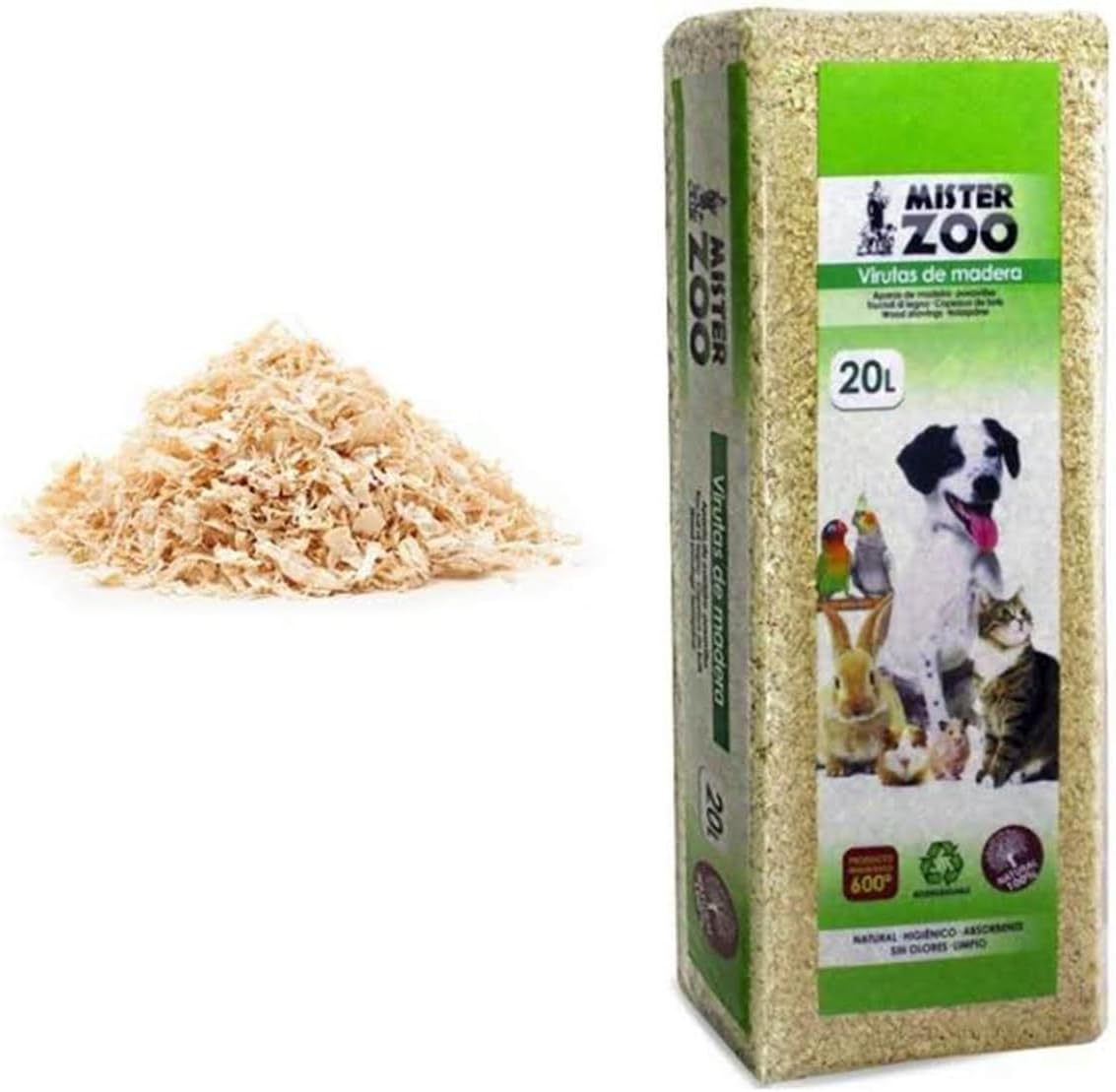ASGRADO Virutas de Madera Natural para Mascotas, 20L. (1)
