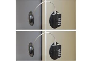 Lipaux Combinazione di Serratura per Frigorifero a Prova di Bambino, Facile da Installare, Non Richiede Attrezzi o Forature, Serratura di Sicurezza per Cassetti dell'armadio(2 Pezzi, Nero)