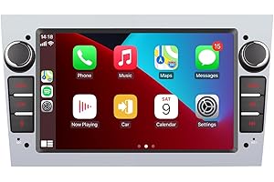 LXKLSZ Samochód stereo kompatybilny z Carplay/Android Auto dla Opel Antara Zafira Corsa Vivaro Combo z 7 -calowym ekranem dotykowym/Bluetooth/lustro Link/FM/AM/USB/Kontrola kierownicy/Kamera z tyłu widoku Srebro