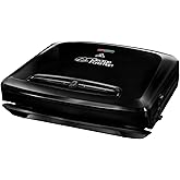 George Foreman 24340-56 Fitness Mangalı Entertaining, Temas Izgarası, Panini ve Sandvi&ccedil; Izgarası, 34,5 x 21 cm B&uuml;y&uuml;k Izgara Y