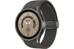 Samsung Galaxy Watch5 Pro Smart Watch, Health Monitoring, Fitness Tracker, Long Lasting Battery, Bluetooth, 45mm, Grey Titanium, UK Version (Renewed)