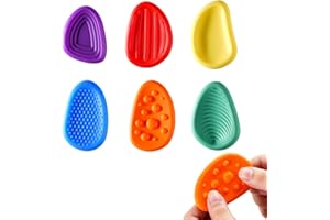 OUDQFCJ 6 Piezas Fidget Toys Piedras Sensoriales Juguetes Antiestrés, Sensoriales para Estrés, Ansiedad, TDAH y Autismo