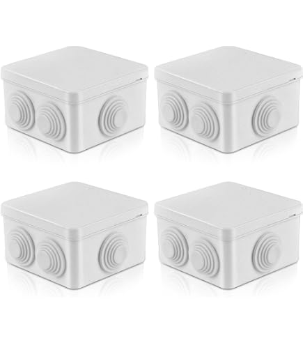 XINYIELE Waterproof Outdoor Electrical Junction Box – IP67 Rated, ABS Plastic, With Hinged Cover & Mounting Plate | Grey, 13.8x9.8x5.9 Inches