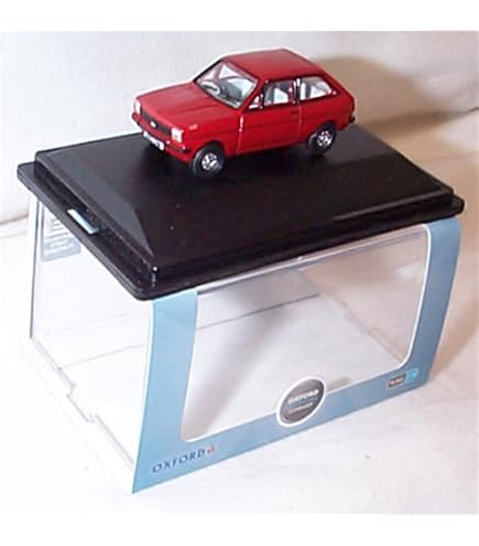 Ford Fiesta MK1 Blu/Argento - Oxford Diecast Scala 1/76 - Nuovo In Scatola 2023