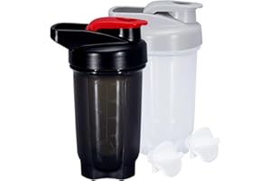 HIUSITY Shaker Proteinshake, Protein Shaker mit Kugel für Super Cremige Fitness Eiweiß Shakes, Proteinshake Becher, Gym Shaker, Langlebiger, Auslaufsicherer, Geruchsneutraler Shake Becher, 300ml