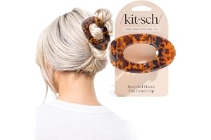 Kitsch stora platta kloklämmor för kvinnor - snygga platta hårklämmor, starkt grepp för tjockt och fint hår