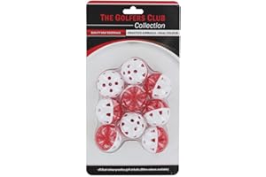 GOLFERS CLUB Airstream Practice Golf Balls 9 Pack - White/Red
