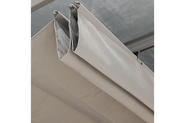 Hespéride - Toile de pergola Belize Ardoise 2,95x2,92m pour Pergola Belize 6x3,5m