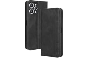 WBWONE Funda para Xiaomi Redmi 12 Funda Libro, Flip Carcasa Magnética con Soporte y Cartera para Tarjetas, Premium PU/TPU Cuero Case Cover Billetera. Negro