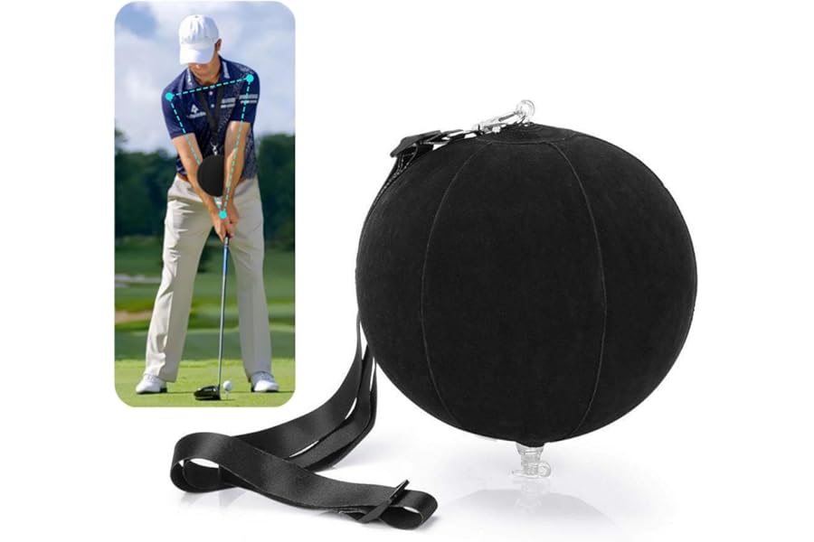 Cakefly Smart Ball Swing Trainer Aid - Golf Impact Ball with Intelligent Arm Motion Guide, Black