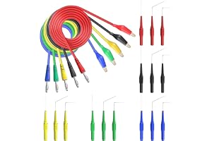 Greluma 20 St Baksondssats, 15 st 30V Baksondsstift med 3 Konfigurationer, 5 st 4 mm Bananplugg till Testkablar för Krokodilk