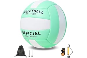 DRSUMLF Volleyball Official Size 5, Volleyball Kit, Volleyballs, Soft Volleyball Beach Volleyball Pool Volleyball for Indoor Outdoor Beach, Training Equipment Volleyball Training, Gym