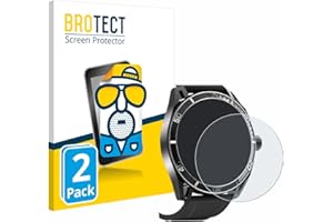 BROTECT Entspiegelungs-Schutzfolie für Yuede Smartwatch 1.43" (rund) (2 Stück) Matte Displayschutz-Folie, Anti-Reflex, Anti-Fingerprint