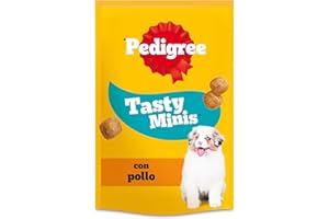 PEDIGREE Premios para Educar Tasty Minis Chewy para Perros Cachorros, Sabor Pollo, 125 g (Paquete de 6)