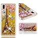 Produktbild Huawei P20 Glitzer Hülle, Roreikes Luxus Flüssig Bewegende Treibsand Schutzhülle Fließend Flüssigkeit Funkeln Glitter Quicksand Tasche Clear Transparent Silikon Weich TPU Stoßdämpfung Kristall Bumper Smartphone Cover Mode Bling Cute Original Handyhülle für Huawei P20 Durchsichtig Case 5.8 Zoll