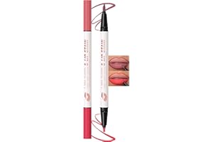 Erinde Rotulador de labios resistente al agua – 2 colores, doble cabeza, lápiz labial mate de larga duración, lápiz labial líquido de alta pigmentación, resistente al agua