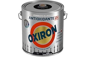 OXIRON Esmalte antioxidante al agua liso forja Negro 2,5L