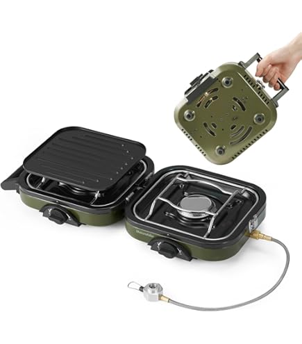 Hikemeister ® camping kooktoestel 1 pit 2200 KW draagbaar - Grijs