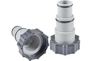 FGEN Adapter do węża basenowego A, 2 sztuki Intex do basenu Adapter A, adapter węża wymiennego z gwintem wewnętrznym - 32/38 mm