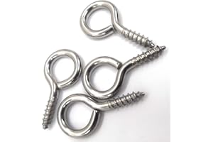 LUMAID 60pcs 42mm kleine Schraube Auge Stifte Haken selbstschneidende Ösenschrauben für Holz, Cork Top Flaschen, DIY Schmuck, Kohlenstoffstahl mit vernickelt