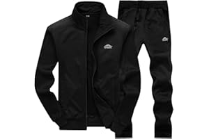 donhobo Mens Tracksuit Set Contrast Cord Jogging Bottoms Hoodies Zip Trousers Gym Sports Suit Sets Joggers Pants Zipper Pockets