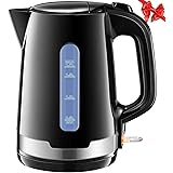 Electric Kettle 1.7L Light Weight Kettle 3000W Tea Kettle with BPA-Free, Auto Shut-Off & Boil-Dry Protection