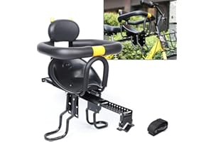 DSYOGX Asiento infantil delantero para bicicleta de 8 meses a 6 años, asiento delantero ajustable para todas las bicicletas de montaña y otras bicicletas con manillar fijo delantero y trasero