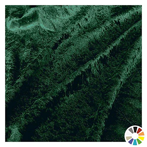 TOLKO® Pannesamt Stoff in dunkelgrün - hochwertige Meterware am Stück