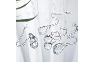 H&D HYALINE & DORA 4 Stücke Kristall Sonnenfänger Prismen Charme Anhänger Deckenventilator Pull Kettenverlängerer mit Kugelkette Stecker