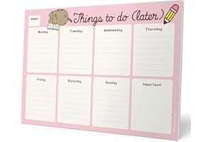 Grupo Erik - Bloc Notes A4 Semainier Pusheen Rose Collection | Sous-Main Bureau, Planner Hebdomadaire | Papeterie de Bureau, Fournitures Scolaires, Organisateur de bureau
