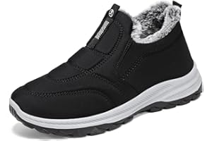 ZVJV Slip-on Warm Gefütterte Sneakers Winterschuhe Herren Damen Wasserdicht Thermo rutschfest Snow Boots Schlupfstiefel
