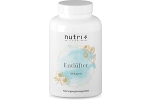 ‎NUTRI + Nutri + Entlüfter 120 Kapseln - beliebt bei Blähungen & Blähbauch - Magen Darm Entspannung - Schwarzkümmel, Anis, Curcuma, Ingwer, Fenchel - von Ernährungswissenschaftlern entwickelt