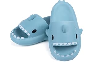 SAGUARO Shark Slippers Kinder, Weich und Bequem Hai Hausschuhe Jungen Mädchen, Sommer Cloud Shark Slides für Zuhause, Rutschfeste Schwimmbad Strand Haifisch Schlappen