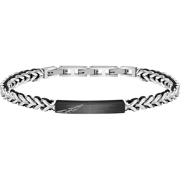 Bracciale Uomo Breil Wise - Acciaio Satinato E Onice Nero, Regolabile 17-22 Cm, Elegante E Moderno - Foto 10