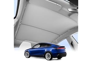 Spigen Tesla Model Y 2025 Juniper CryoShade Parasoles de Techo de Doble Capa con Protección contra Rayos UV y Calor, Incluye 16 Clips, Diseñado para Accesorios Tesla - Paquete de 2