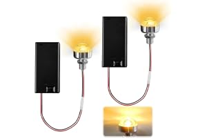 2 stycken LED-belysningsset för dockhus 3 V med batterihållare