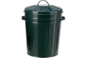 BEST HOUSE ANOTHER FINE PRODUCT BH | 15L Mini Galvanised Dustbin | Green | Small | Anti-Rust | Waste Recycle Metal Rubbish Bin | Ideal For Home, Kitchen, office, Restaurants and Garden - by BEST HOUSE