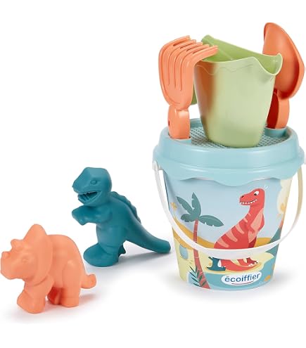 Seau De Plage Ecoiffier Décor Flamant Rose – 17 Cm, Kit Complet Pelle, Râteau, Tamis, Arrosoir, Moule, Dès 18 Mois, Fabriqué En France