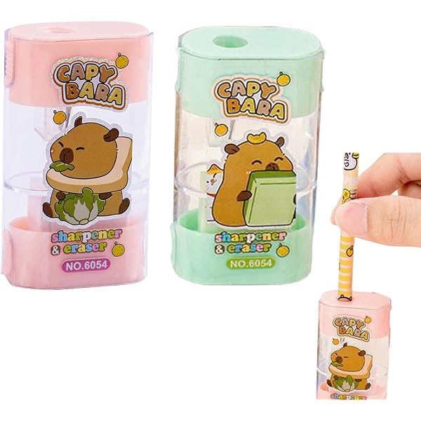 Taille-crayons Mignons En Forme De Patte De Chat - 2 Pièces Avec Réservoir - Double Trou Pour Crayons Standard Et Jumbo - Idéal Pour Enfants Et écoliers