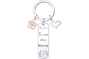 Lumengqi Cadeau Mamie Porte-clés Cadeaux de Noël Cadeau Idée Cadeau Grand Parents Fete Des Grand Mere Anniversaire Noel Meilleur Mamie&Papy Du Monde cadeau des grands-parents