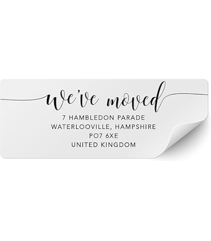 Personalised We've Moved New Address New Home We Have Moved Stickers Labels 1003 - View #7