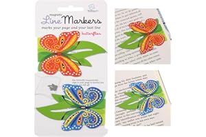 Gifts for Readers & Writers Linemarker Magnetic Bookmarks - Set of 2 | Page Holder Set | Book Holder Clips for Reading | Stylish Magnet Page Markers | Gift Idea for Readers, Book Lovers