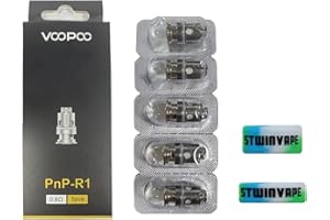 VOPOO PNP Coils R1 Drag S X Max Mod PnP X Pod Tank Mtl Coil Argus X GT air Pro Vinci X 2 R air Mod Pod Doric 60 Musket Seal V Suit Coils 0.8ohm Pack of 5