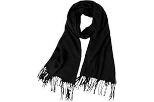 CIATBYYJ Écharpe chaude pour femme, écharpes en cachemire, écharpe d'hiver douce pour femme, écharpe longue à franges, convient pour rester au chaud en automne, en hiver et en Noël