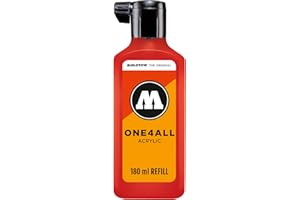 Molotow One4All Refill 180 ml - Ricarica per Pennarelli Indelebili, 180 ml, Rosso (Verkehrsrot)