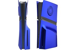 Hzxkqmil Replacement Plates Cover for PS5 Pro Console, Face Plate Custom Shell Faceplate Side Panels with Cooling Vents ABS Case Accessories for PS5 Pro Disc Edition, Blue