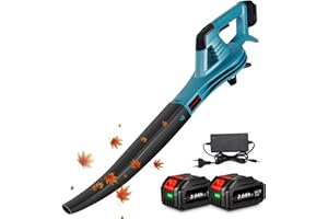 ONEVAN souffleur de Feuilles sans Fil, 350km/h souffleur Batterie avec 2 Batterie 3,0 Ah et Chargeur, 6 Vitesses, souffleur Electrique souffleur Feuille pour souffler Les Feuilles, la Neige